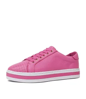 Paradise Hot Pink Leather Sneakers