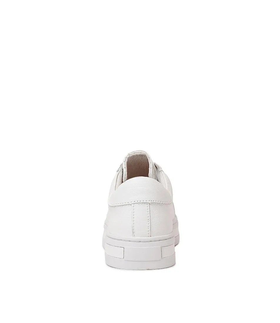 Paradise White Leather Sneakers