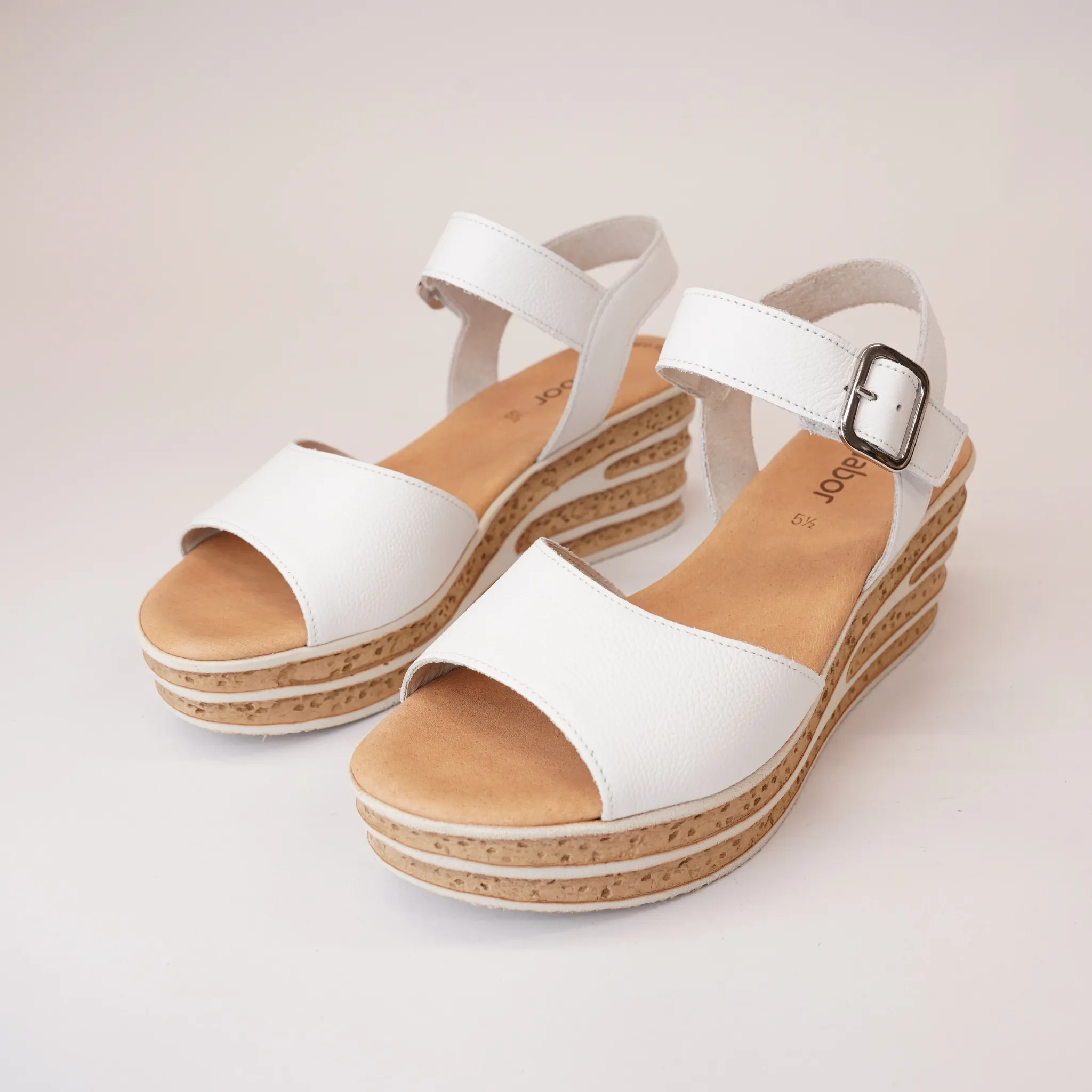 Pina White Leather Sandals