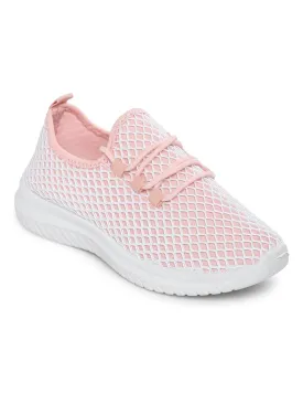 Pink Mesh Slip-On Sneakers