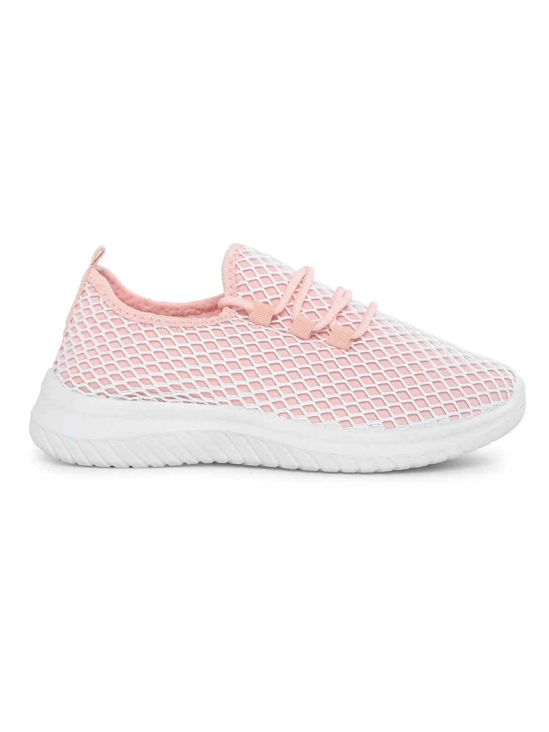 Pink Mesh Slip-On Sneakers