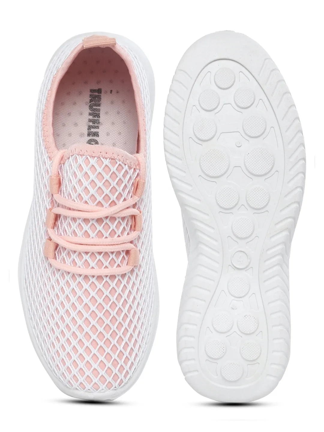 Pink Mesh Slip-On Sneakers