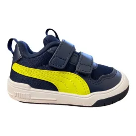 Puma scarpa da ginnastica da bambino Multiflex Mesh V Ps 380846 05 blu-limone