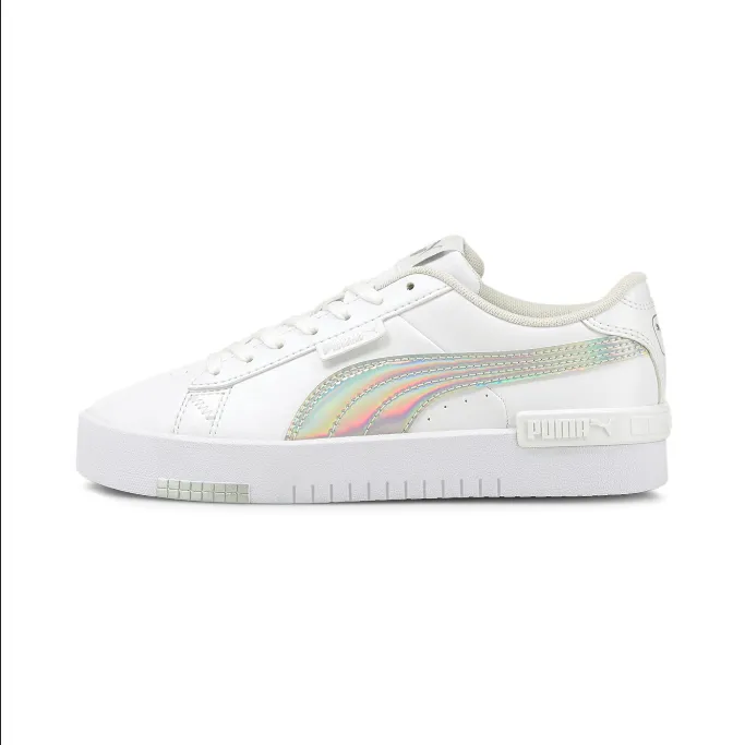 Puma scarpa sneakers da ragazza Jada Rainbow 382661 01 bianco argento