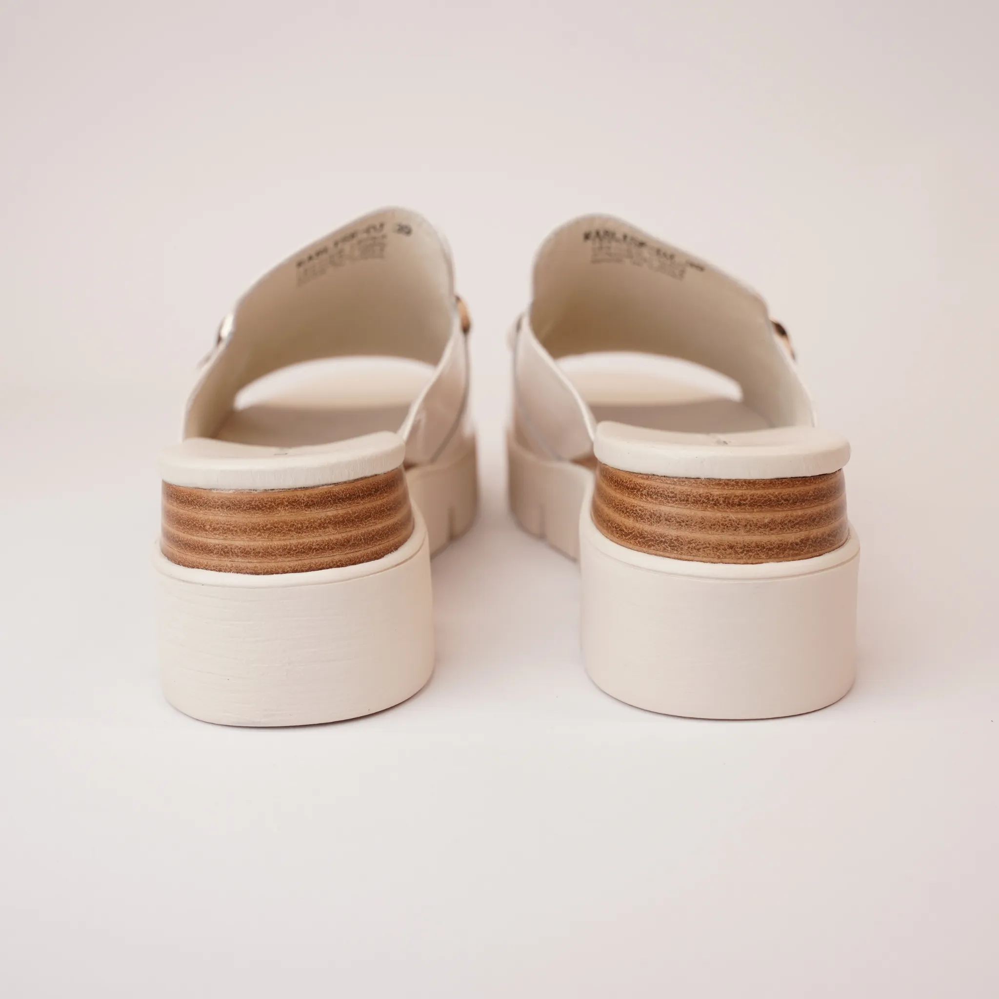 Rablise Ivory Patent Leather Slides