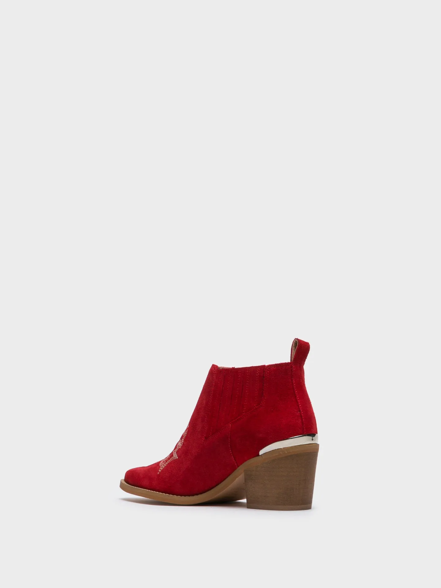 Red Cowboy Ankle Boots