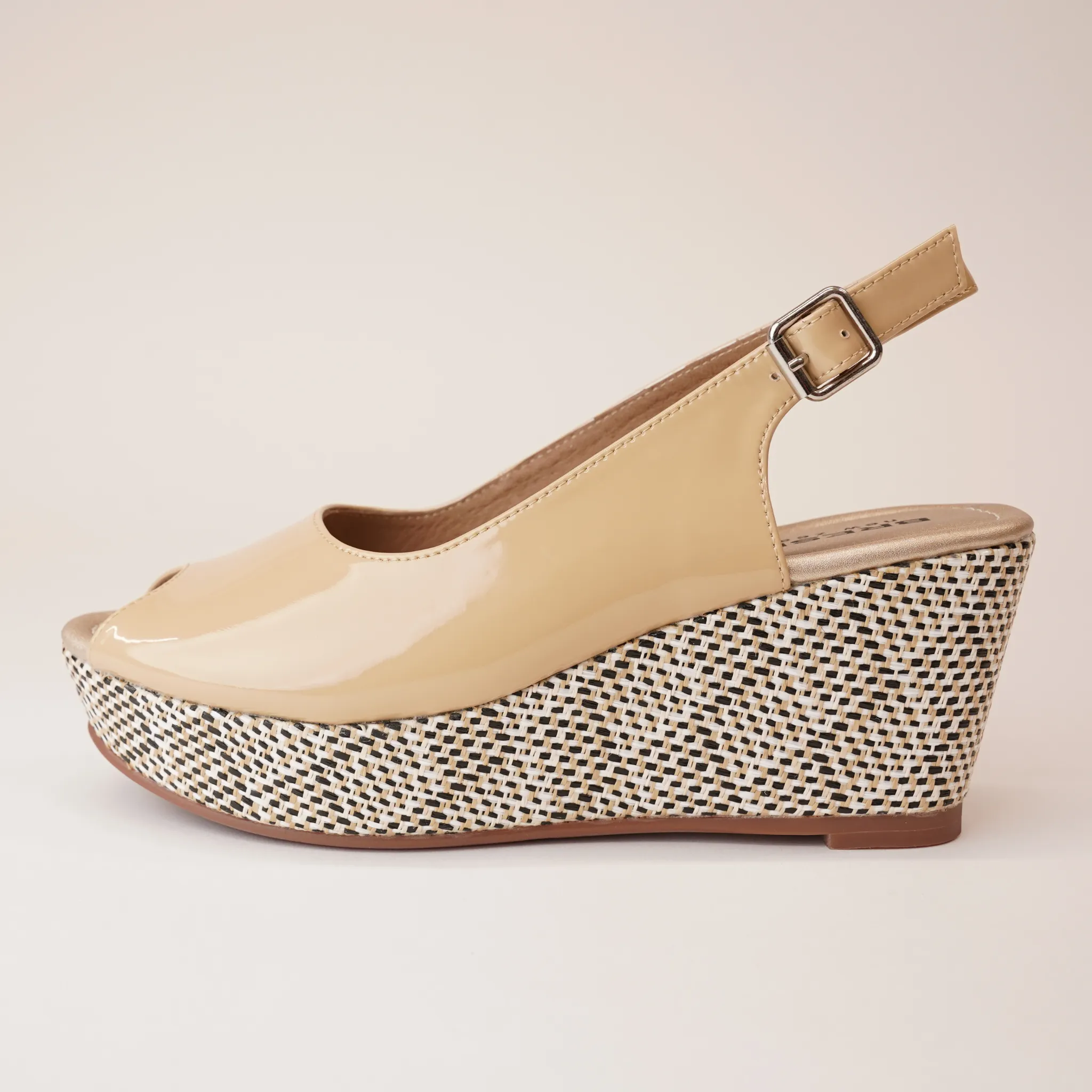 Sabyne Nude Patent Wedges