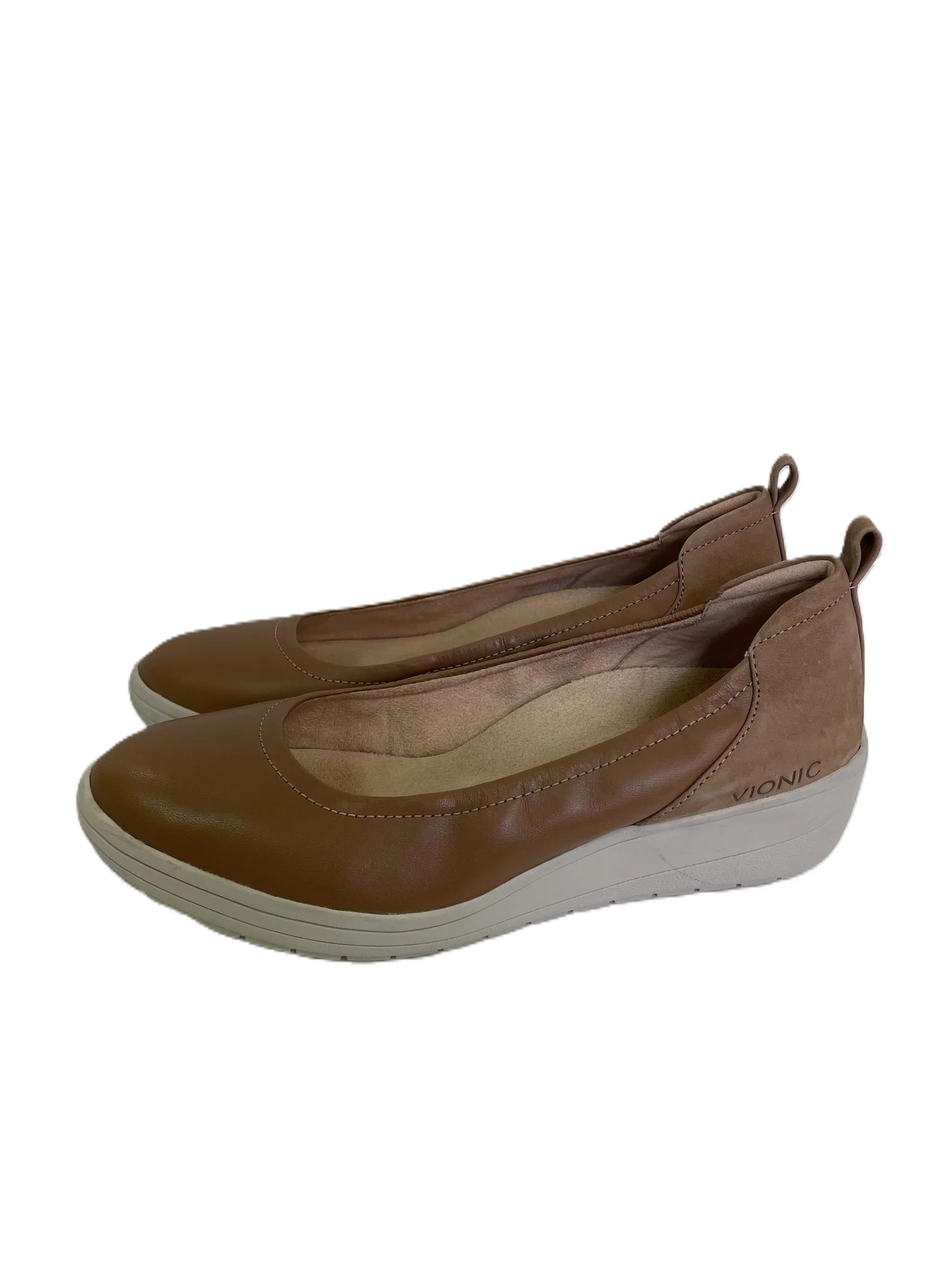 Shoes Heels Wedge By Vionic In Tan, Size: 8.5