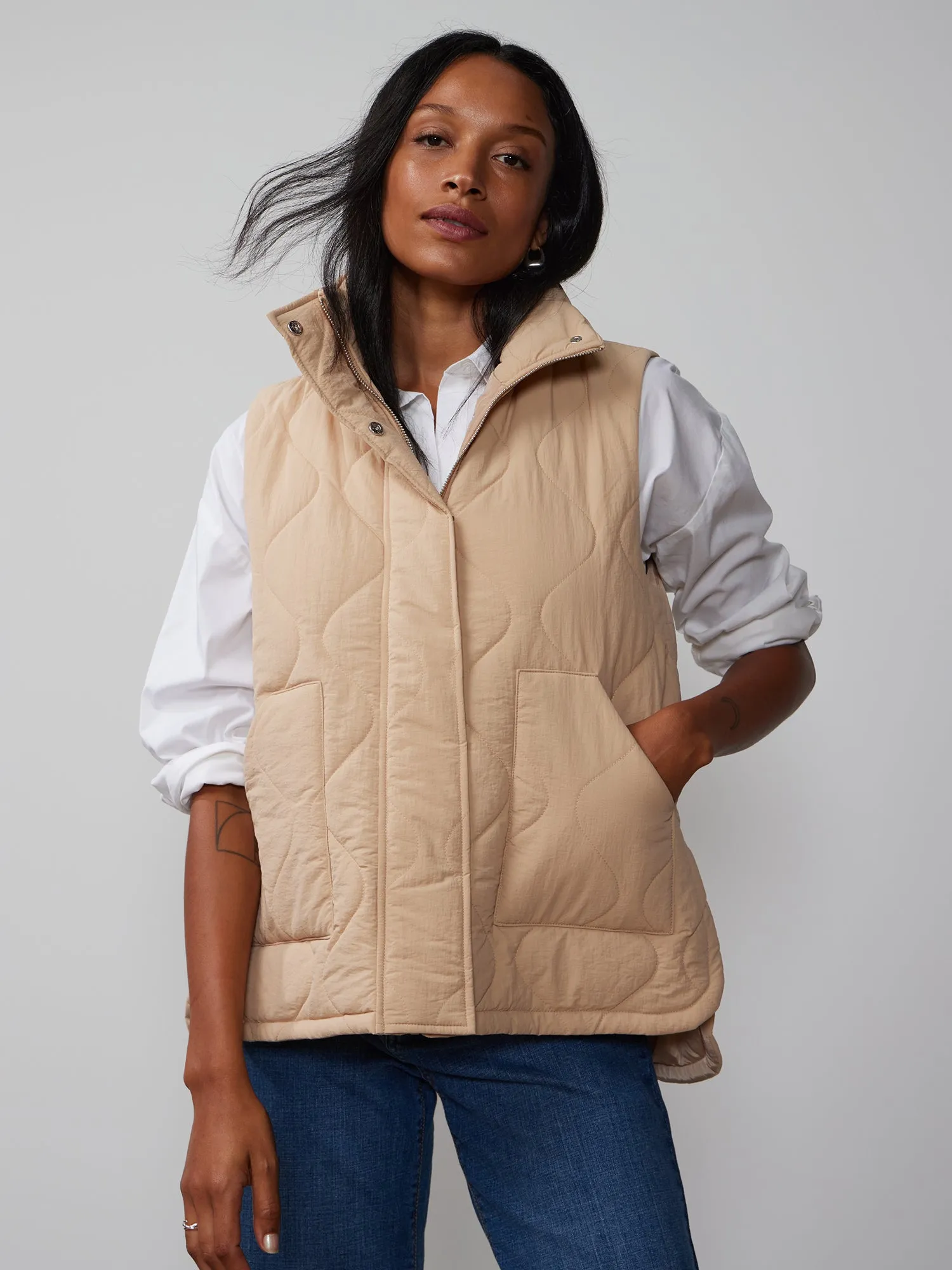 Sleeveless Quilted Puffer Vest