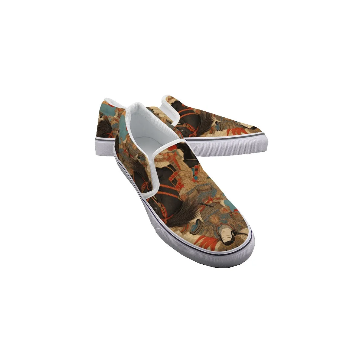 So#51 Men's Slip On Sneakers, abstract, print