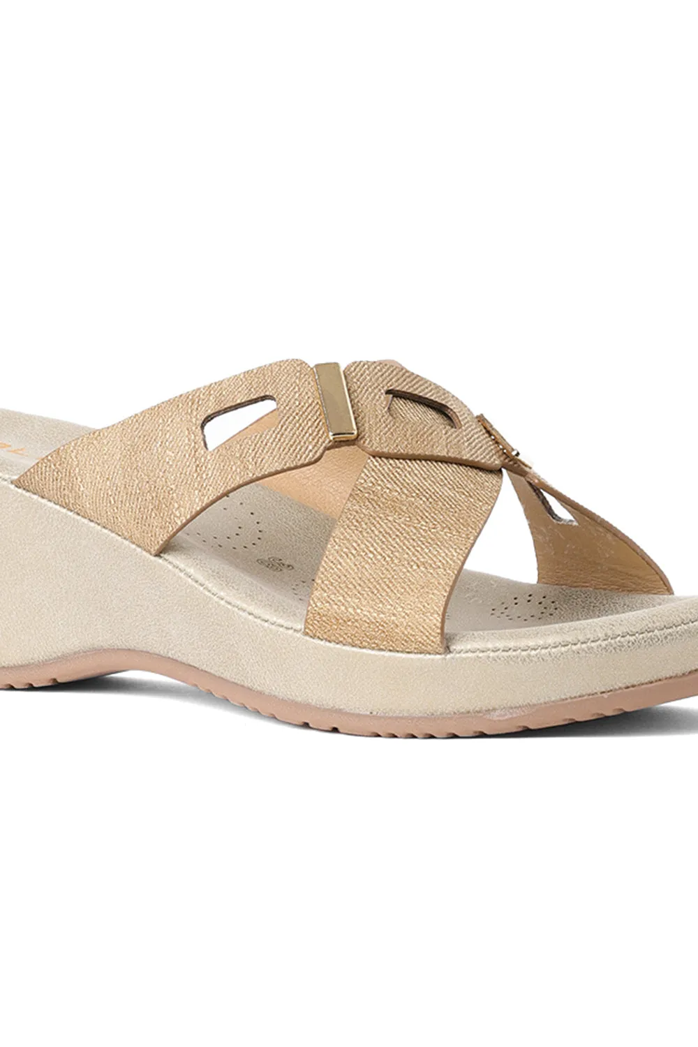 SOLES Comfort Cross Strap Wedges