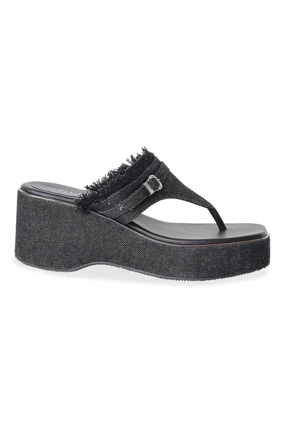 SOLES Denim Wedge Heels