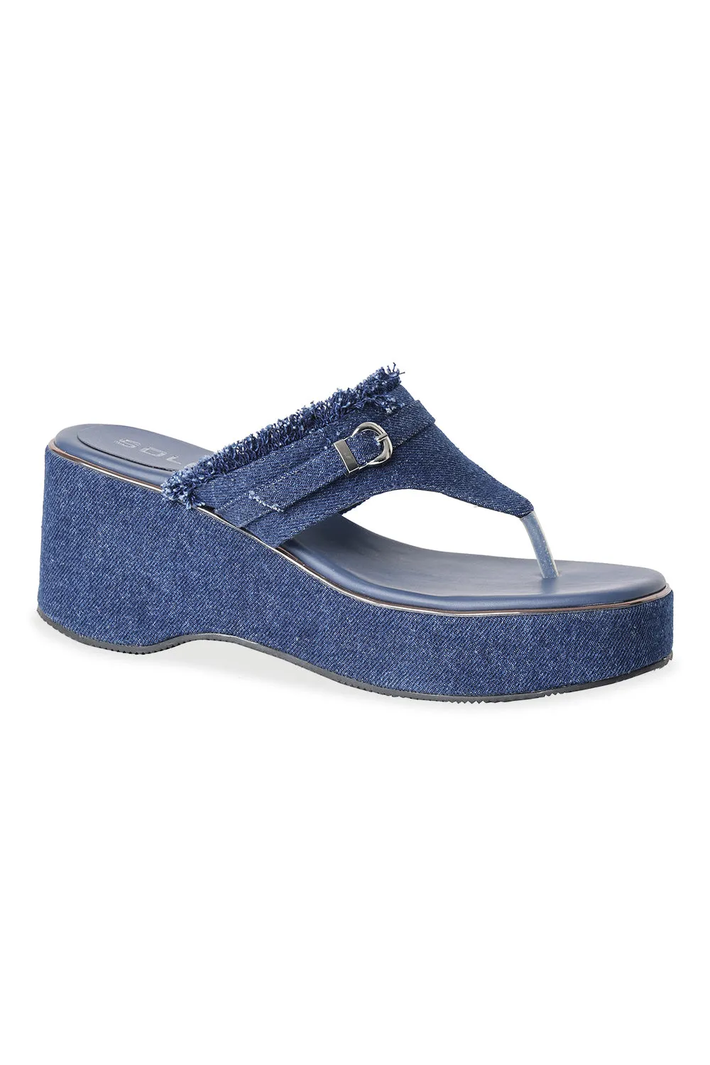 SOLES Denim Wedge Heels