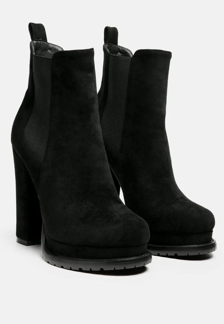 Spire Suede Block Heeled Boots