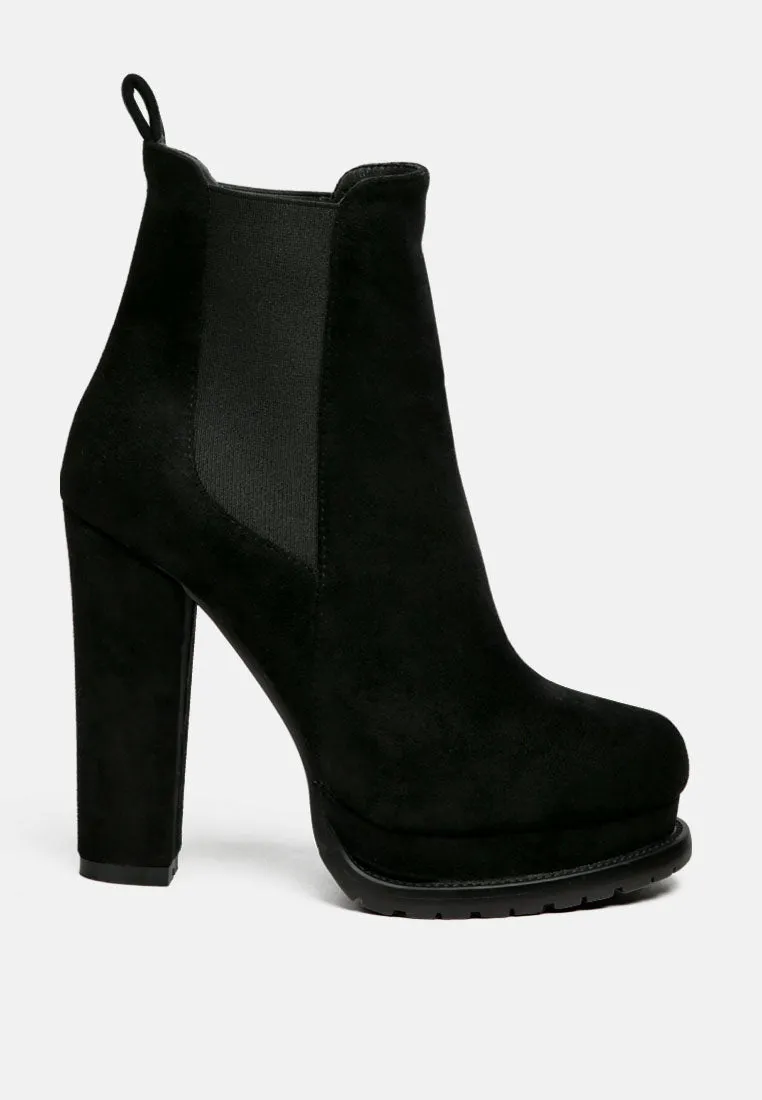 Spire Suede Block Heeled Boots