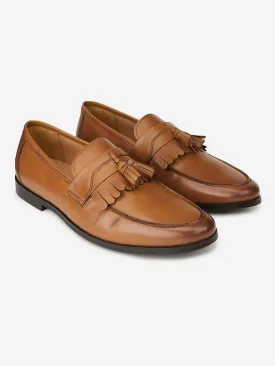 Tassels Detailed Lightweight Leather Loafers