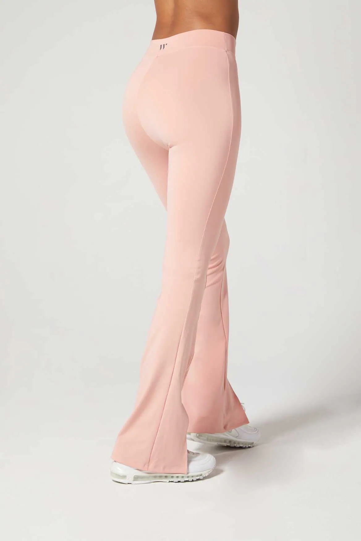 Teresa Slit Flare Rose Blush