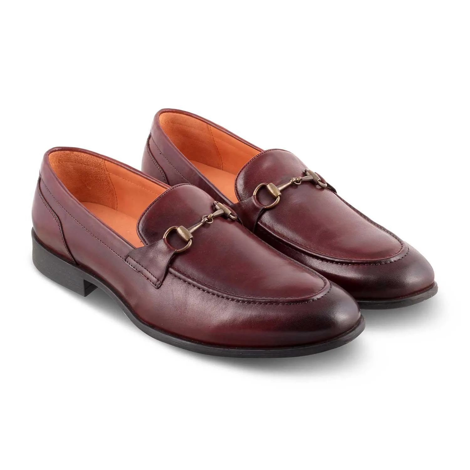 The Pierre Brown Men's Leather Horse-Bit Loafers Tresmode