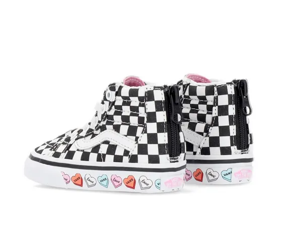 Vans sneakers alta da bambino Sk8-Hi Zip Candy Hearts VN000XG5ABY1 nero-bianco