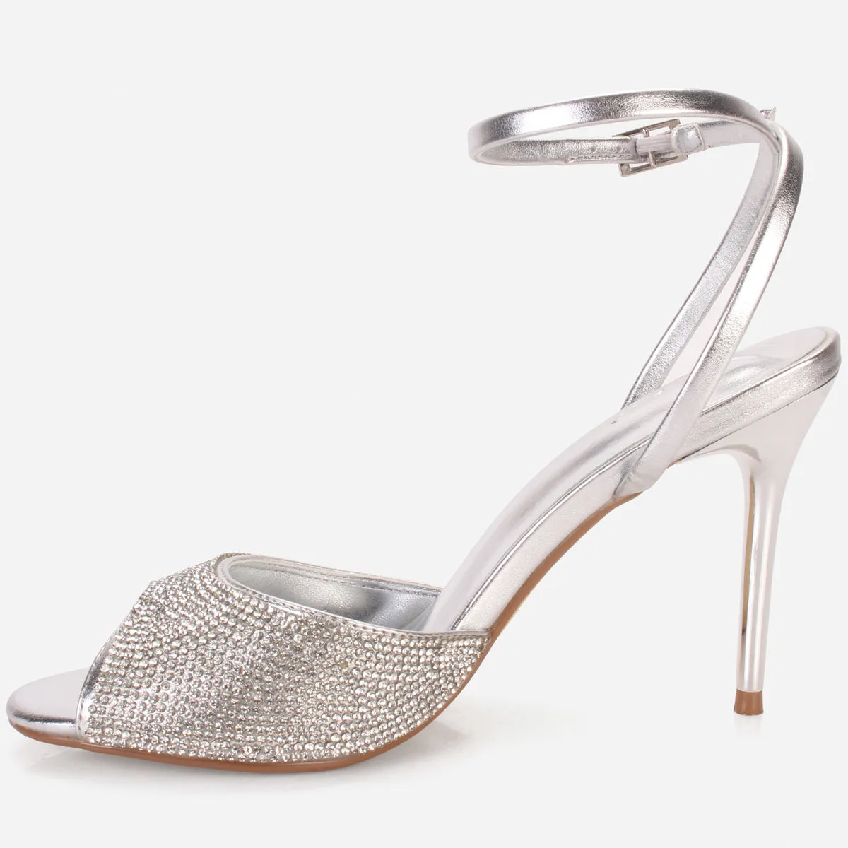 Women's "BILLAROS" Shimmery Stiletto Evening Sandals