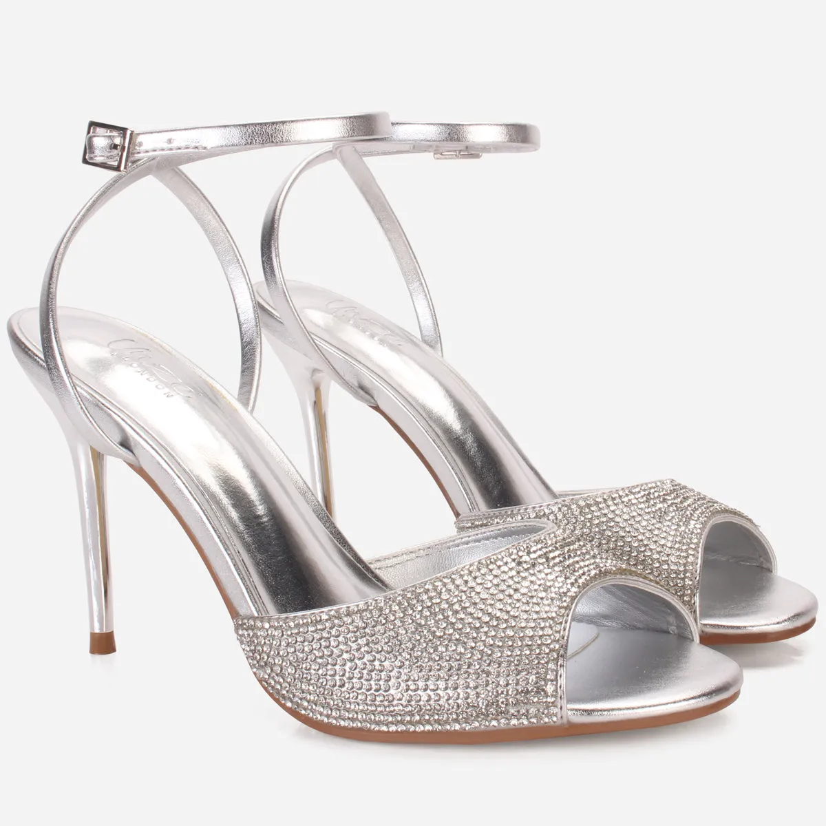 Women's "BILLAROS" Shimmery Stiletto Evening Sandals